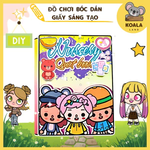 Đồ chơi búp bê giấy Nhà trẻ đồ chơi thủ công toca boca đồ chơi bóc dán thông minh dành cho trẻ