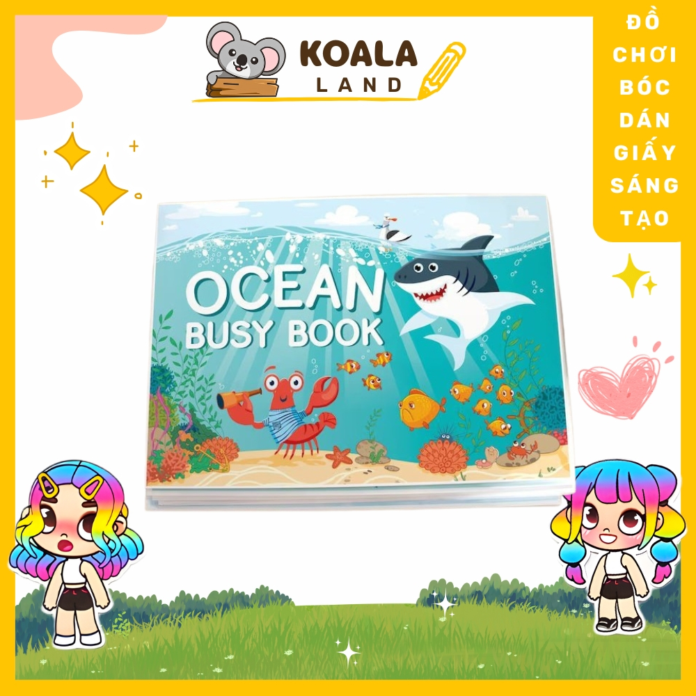 Đồ chơi Montessori Ocean Busy Book Đồ Chơi Giấy Tocaboca Tăng Khả Năng Sáng Tạo H12