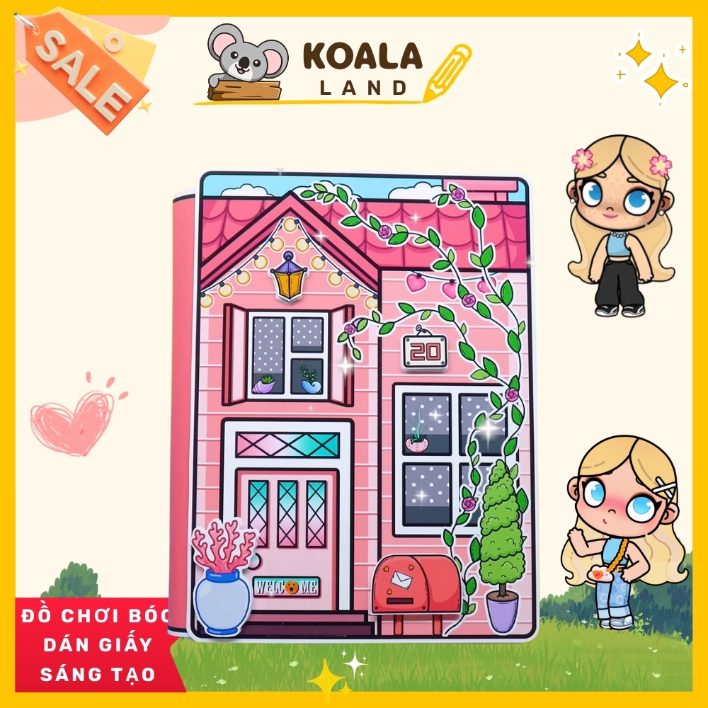 đồ chơi cho bé gái đồ chơi kuromi cô tiên xanh Ngôi nhà của bé Peach Color House In Quiet Book