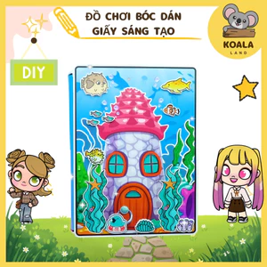 Ngôi nhà của bé Pink Mermaid House In Quiet Book.