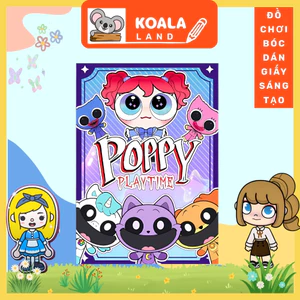 Búp bê giấy-ĐỒ CHƠI THỦ CÔNG Poppy đáng yêu- Ngôi nhà búp bê giấy
