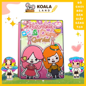 Đồ chơi giấy ngôi nhà búp bê toca boca Dâu Cam đồ chơi thủ công bóc dán dành cho trẻ