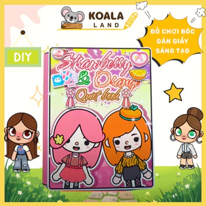 Búp bê giấy toka world quiet book / tota girl girlfriend strawberry orange villa làm gói vật liệu tự làm đồ chơi