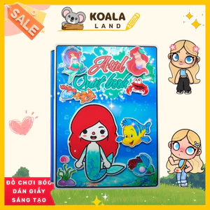 Đồ chơi bóc dán Toca Aried Quite Book , Đồ chơi sáng tạo, Học liệu búp bê đồ chơi cho bé gái đồ chơi kuromi cô tiên xanh