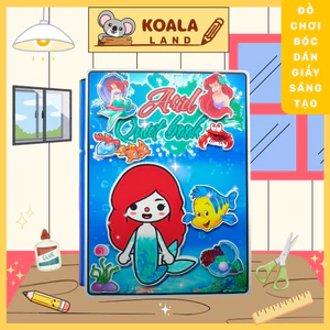 Đồ chơi giấy ngôi nhà búp bê bằng giấy công chúa toca Aried Quite Book đồ chơi thủ công đồ chơi cho bé gái cô tiên xanh