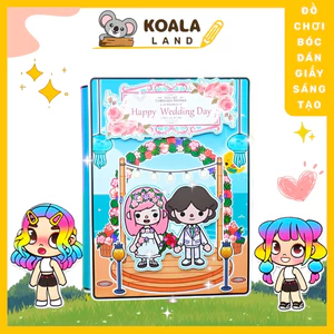 Đồ chơi Búp bê giấy ngôi hà wedding của tiểu thư Ni,đồ choi thủ công quà tặng dành cho bé