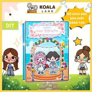 Ngôi nhà của bé The Bride House In Quiet Book đồ chơi bé gái squishy giấy đồ chơi giấy tự làm PLASTIC cô tiên xanh