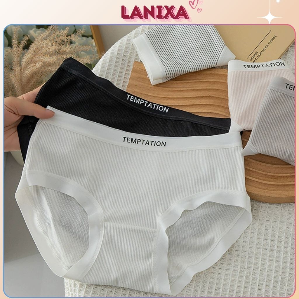 Quần lót nữ cotton thun lạnh mềm mại cạp vừa tôn dáng - Quần chip nữ đáy lót 2 lớp kháng khuẩn LY08