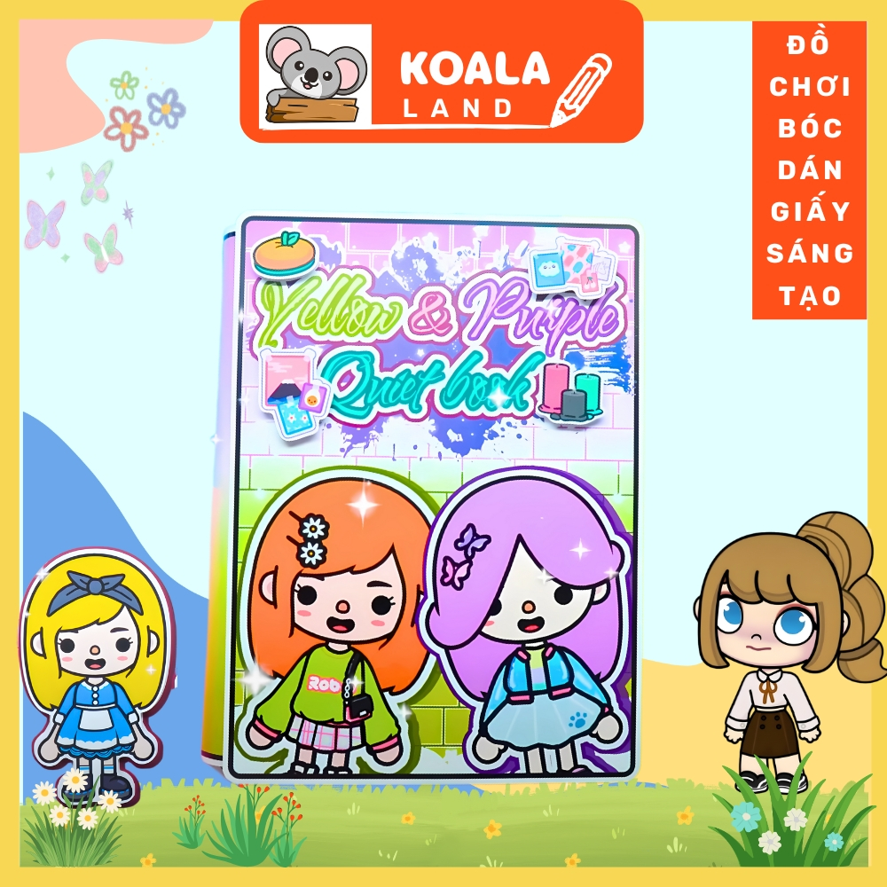 đồ chơi cho bé gái đồ chơi kuromi cô tiên xanh Ngôi nhà của bé Purple vs Orange In Quiet Book
