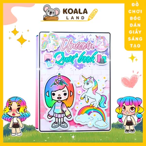 Đồ chơi giấy ngồi nhà búp bê, đồ chơi giấy tocaboca, Công Chúa Unicos, ngôi nhà kuromi sweetie H24N