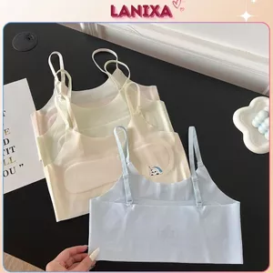 Áo lot học sinh hai dây mảnh nhẹ nhàng - Áo lá bé gái su mềm mịn thoáng mát họa tiết dễ thương B898