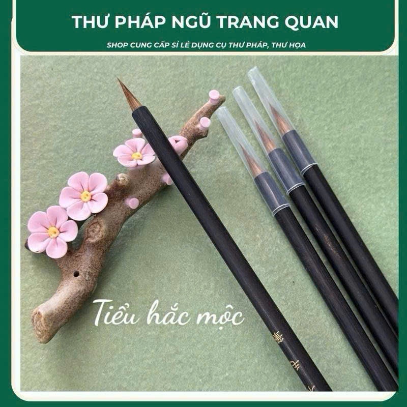 Bút lông tiểu tự, bút viết tiểu tự tiểu hắc mộc, viết tiểu tự mềm mượt xuất phong 2cm, khẩu kín 0,5cm
