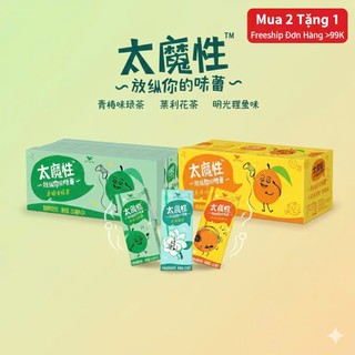 Nước giải khát TAI MO XING Thanh Mát Giải Nhiệt - Nước Cam Tươi, Trà Hoa Lài, Trà Xanh Vị Mơ Xanh 250ml