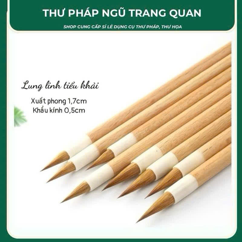 Bút lông tiểu tự Lung Linh tiểu Khải, phù hợp với viết thư pháp chữ nhỏ và vẽ tranh thuỷ mặc