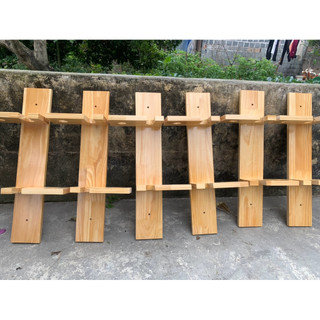 Kệ Đựng Rượu Vang Bằng Gỗ - Kệ Để Chai Rượu Và Ly Bằng Gỗ treo tường decor trang trí