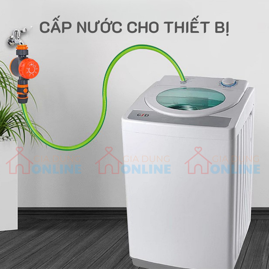Van vòi nước có núm xoay vặn hẹn giờ tự động ngắt nước không pin cho dàn tưới tự động, bể cá...
