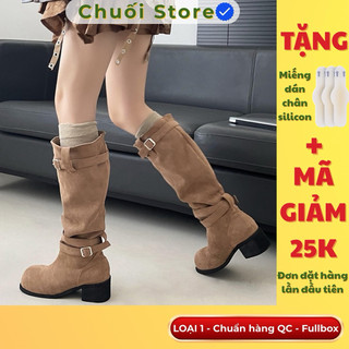 Giày boot nữ da PU tổng hợp dệt vải đế cao su thoải mái cao cấp nhẹ nhàng nữ tính