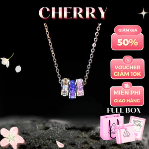 Dây chuyền nam nữ Bling Ring CHERRY JEWELRY Couple, Vòng cổ đôi titan không gỉ cá tính - Kèm túi hộp