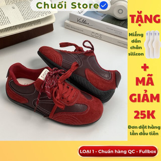 Giày thời trang nữ da PU tổng hợp dệt vải đế cao su năng động thoải mái nhẹ êm thời trang