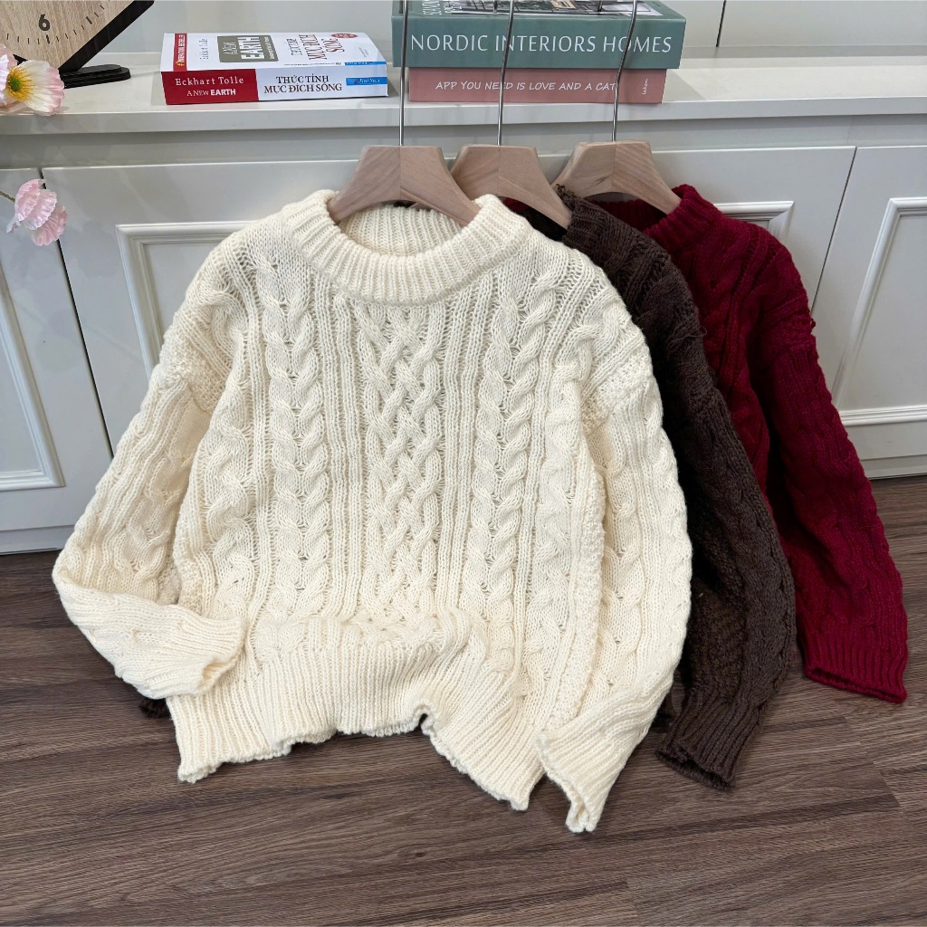 Áo Len Tay Dài Mirage Dệt Sang Trọng Local Brand Chất Len Mềm Mịn.
