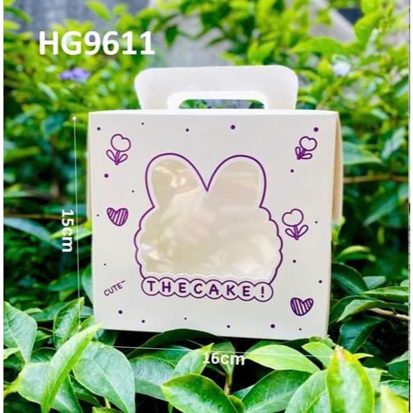 Combo 10 Hộp Bánh Kem, Hộp Giấy Đựng Bánh Bánh Sinh Nhật, Gato, Bento Kèm Đế [size 16x16x15 cm]