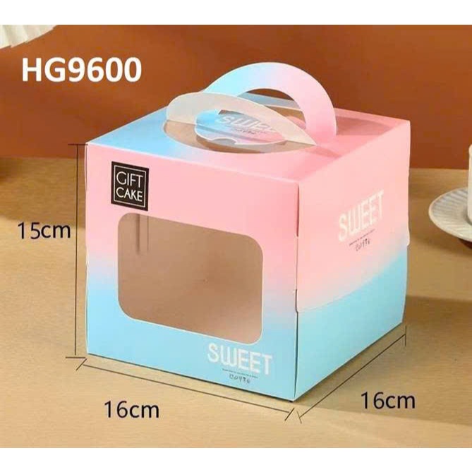 Combo 10 Hộp Bánh Kem, Hộp Giấy Đựng Bánh Bánh Sinh Nhật, Gato, Bento Kèm Đế [size 16x16x15 cm]