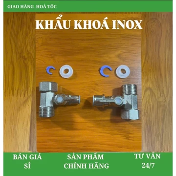 Khẩu Khóa Inox Chia Nước -Cấp Nước Cấp Dây 10, Dây 6 Máy Lọc RO, Máy Nước Sinh Hoạt....