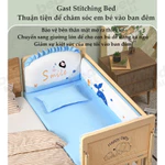 Nôi cũi cho bé gỗ tự nhiên Bánh Xe 360° êm Ái Di Chuyển Nhẹ Nhàng Thiết Kế Chắc Chắn Bé Ngủ Ngon — ảnh 6