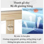 Nôi cũi cho bé gỗ tự nhiên Bánh Xe 360° êm Ái Di Chuyển Nhẹ Nhàng Thiết Kế Chắc Chắn Bé Ngủ Ngon — ảnh 8