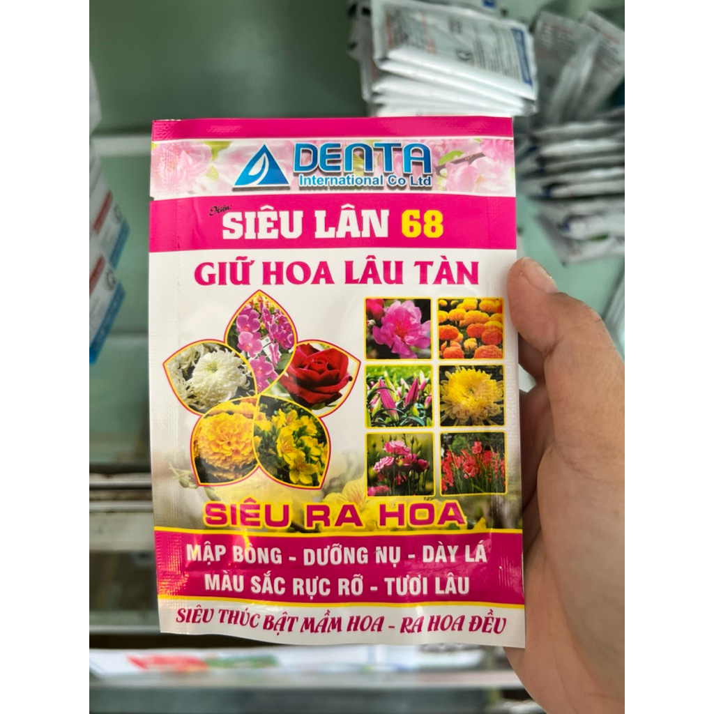 Phân bón siêu lân 68 giữ hoa lâu tàn gói 35g