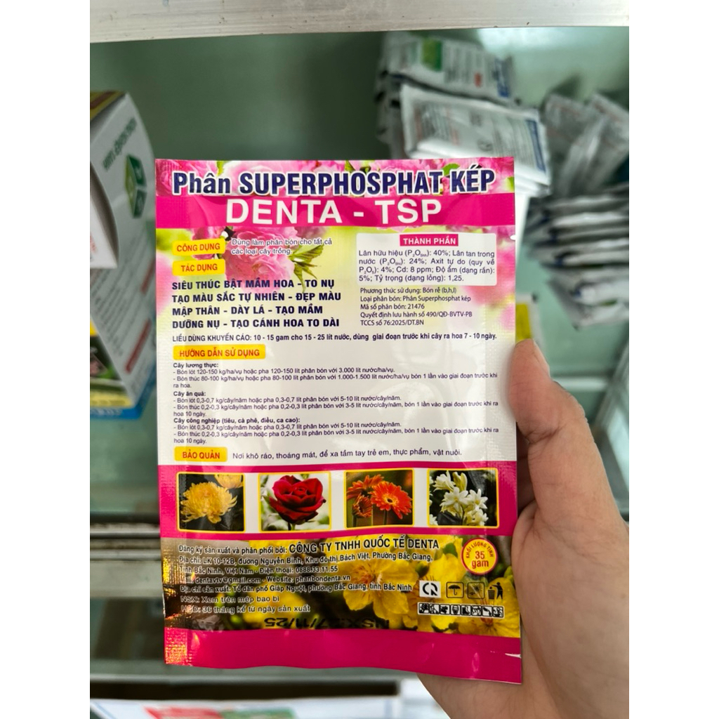 Phân bón siêu lân 68 giữ hoa lâu tàn gói 35g