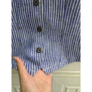 Áo kiểu dáng vest tay ngắn, Linen tưng washed. JUNE LINEN #A45
