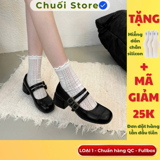 Giày lolita nữ da PU tổng hợp dệt vải đế cao su thanh lịch nữ tính dịu dàng tinh tế