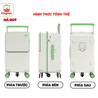 Vali Kéo Du Lịch Cao Cấp Kingsun Size 20/24/28inch KS-M09 Có Ngăn Đựng Laptop Nhựa Abs+PC, Bảo Hành 5 Năm