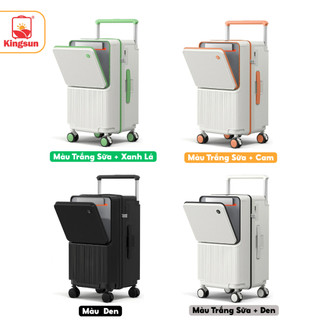 Vali Kéo Du Lịch Cao Cấp Kingsun Size 20/24/28inch KS-M09 Có Ngăn Đựng Laptop Nhựa Abs+PC, Bảo Hành 5 Năm