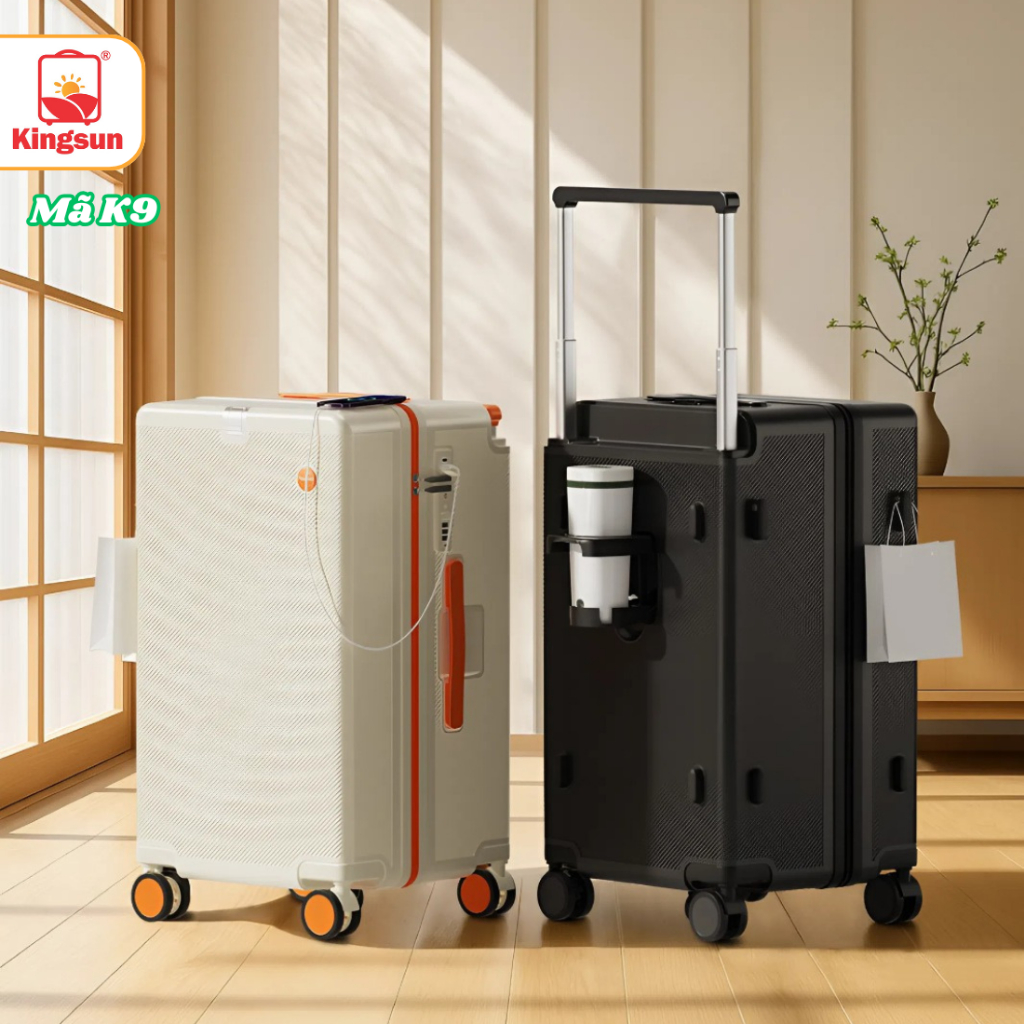 Vali Kéo Thanh Kéo Mở Rộng K9 Size 20/26 Chất Liệu Nhựa ABS+PC Cao Cấp Bảo Hành 5 Năm.