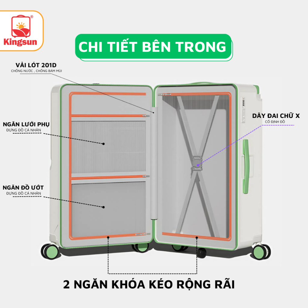 Vali Kéo Thanh Kéo Mở Rộng K9 Size 20/26 Chất Liệu Nhựa ABS+PC Cao Cấp Bảo Hành 5 Năm.