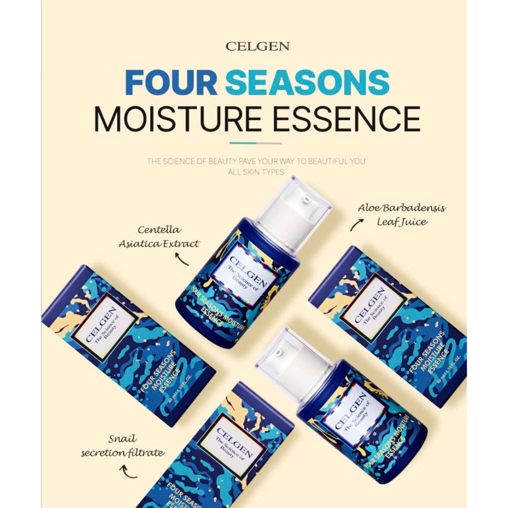 V84_Tinh chất cấp ẩm Celgen The Secience of Beauty Four Seasons Moisture Essence giá tốt