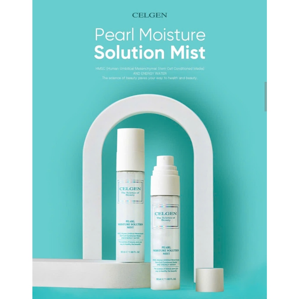 H50_Xịt khoáng cấp ẩm dưỡng sáng chiết xuất ngọc trai Celgen Pearl Moisture Solution