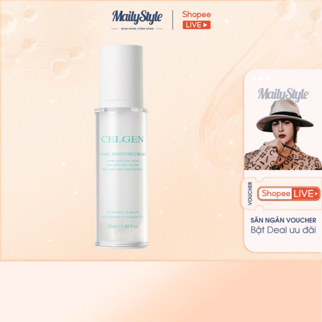 H52_Kem dưỡng làm trắng cấp ẩm chiết xuất ngọc trai Celgen Pearl Moisture Cream