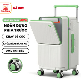 Vali Kéo Du Lịch Cao Cấp Kingsun Size 20/24/28inch KS-M09 Có Ngăn Đựng Laptop Nhựa Abs+PC, Bảo Hành 5 Năm