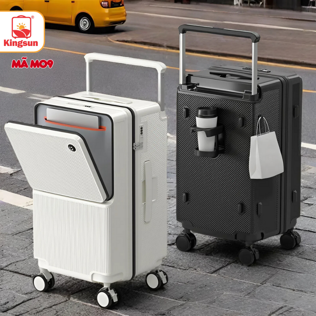 Vali Kéo Thanh Kéo Mở Rộng M09 Size 20/26 Có Ngăn Mở Phía Trước Chất Liệu Nhựa ABS+PC Cao Cấp