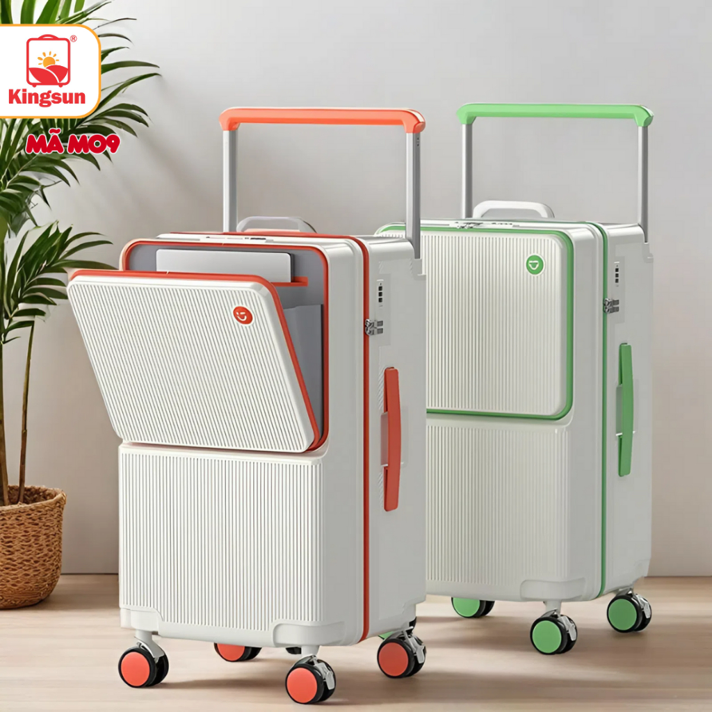 Vali Kéo Thanh Kéo Mở Rộng M09 Size 20/26 Có Ngăn Mở Phía Trước Chất Liệu Nhựa ABS+PC Cao Cấp