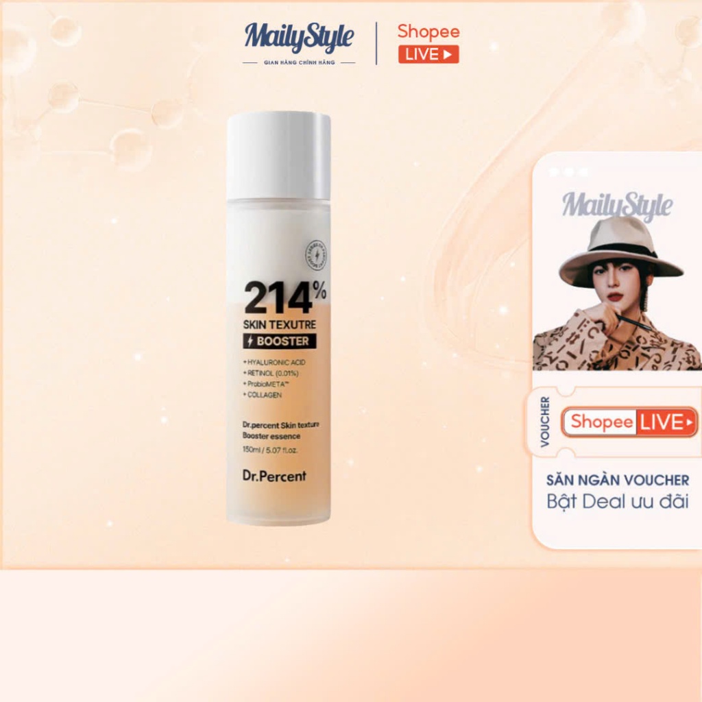 H53_Tinh chất cấp ẩm tăng đàn hồi 2 lớp Dr.Percent Skin Texutre Booster Essence