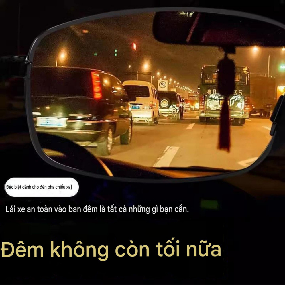 Kính Dâm Phân Cực Đổi Màu Trời Nắng - Giảm Chói Ban Đêm 2 trong 1,Thời trang,Cao cấp,Phù Hợp cho cả Nam và Nữ