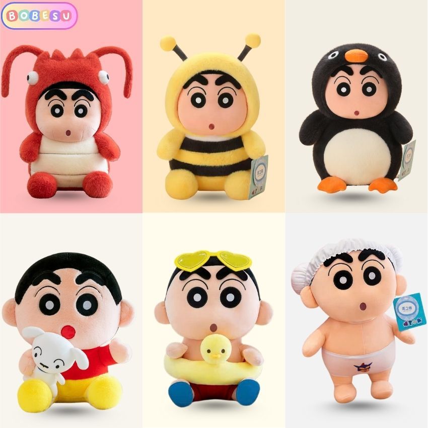 Gấu Bông Shin Cậu Bé Bút Chì Hài Hước, Thú Nhồi Bông Shin-Chan CosPlay Nhiều Mẫu Quà Tặng Cho Bé