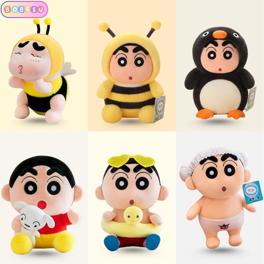 Gấu Bông Shin Chan Cosplay Cậu Bé Bút Chì Shin Mặc Đồ Cosplay Nhân Vật Hoạt Hình Dễ Thương, Bobesu