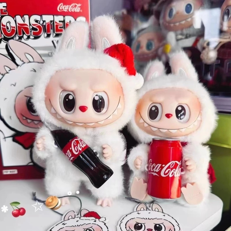 Lububu Hộp bí mật - Búp bê Coca-Cola, móc khóa, đồ chơi bông, quà sinh nhật cho trẻ em Quà tặng trang trí đáng yêu