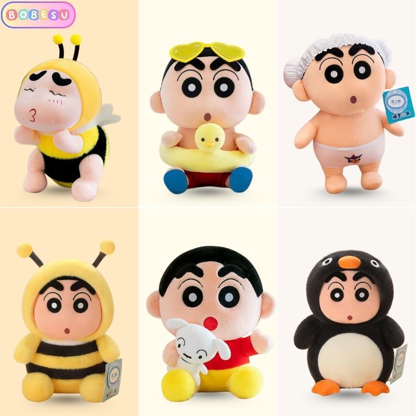 Gấu Bông Shin Chan Nhiều Mẫu Đáng Yêu, Thú Nhồi Bông Shin Cậu Bé Bút Chì Hài Hước Quà Tặng Cho Bé