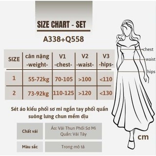 Set bigsize nữ cao cấp áo cardigan ngắn tay phối cổ sơ mi, quần suông form rộng 55-92kg A338+Q558